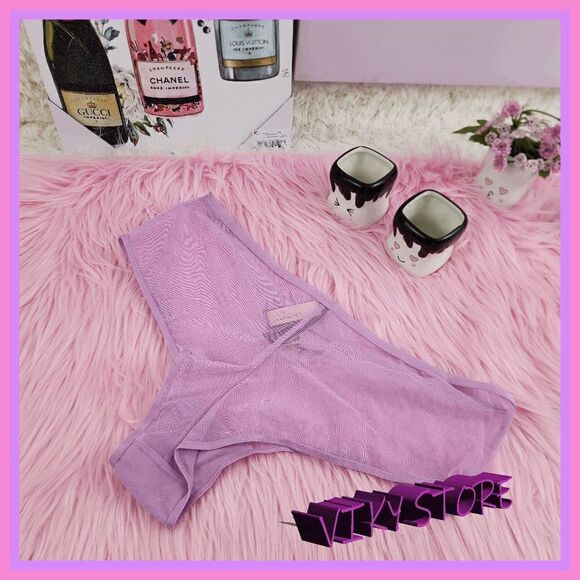 NWT Victoria's Secret Lavender Mesh Cheeky: Allure in Xlarge! NWT - Picture 1 of 5